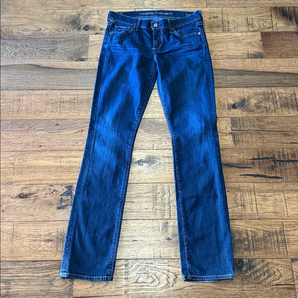 Citizens Of Humanity Ava Low Rise Straight Leg Jeans Dark Wash Women's Size 28